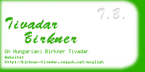 tivadar birkner business card